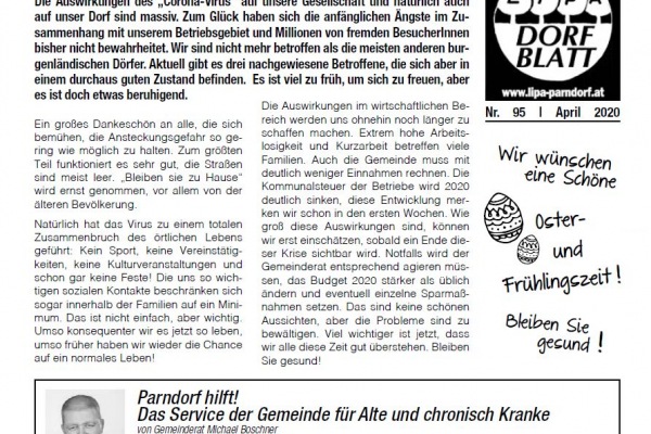 Das LIPA Dorfblatt April 2020  - digital